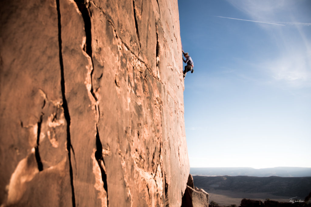 rock climber paradox valley west end colorado