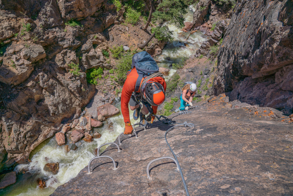 ouray via ferrata stairway to heaven box canyon uncompahgre river gorge