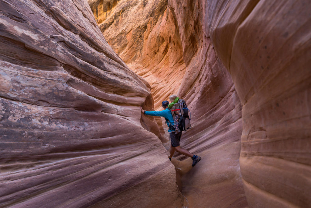 slot canyon little wild horse canyon utah hiking with children