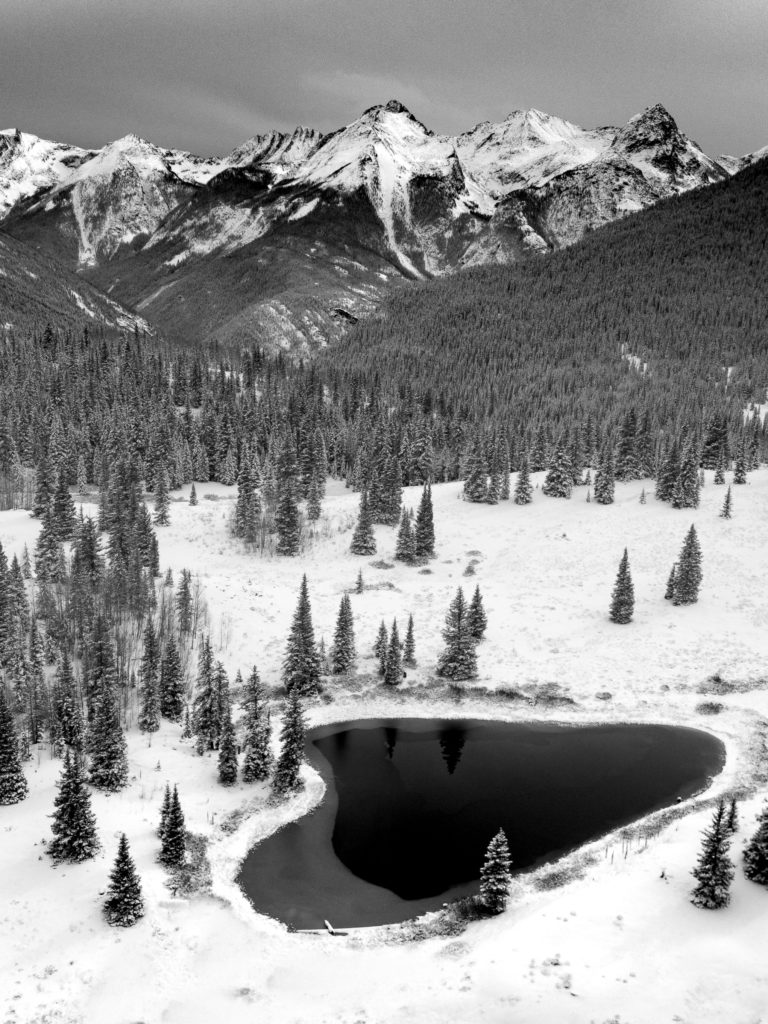 behind the lens winter drone photography san juan mountains