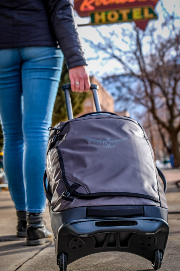 The Osprey Transporter Wheeled Duffel.