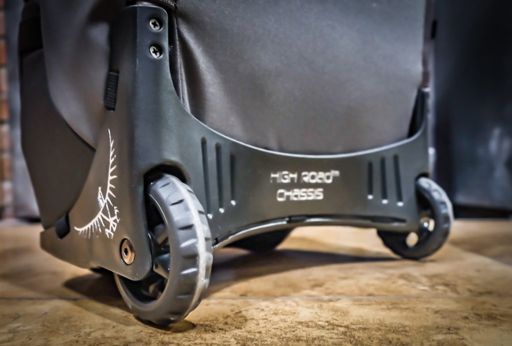 The High Road Chassis of the Osprey Transporter Wheeled Duffel.